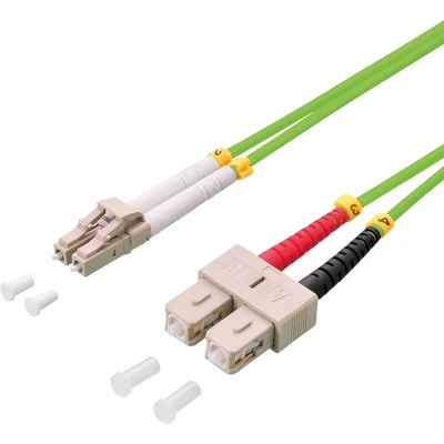 Afbeelding van LogiLink FP5LS02 Glasvezel kabel 2 m LSZH OM5 LC SC Groen