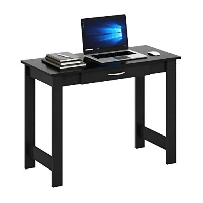 Afbeelding van Furinno Computerbureaus, Hout, Zwart, 99,57 (B) x 73,66 (H) 44,45 (D) cm