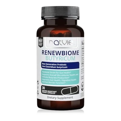 Afbeelding van RENEWBIOME butyricum Probioticum met Clostridium 1 miljard CFU in maagsapresistente capsule 30 capsules