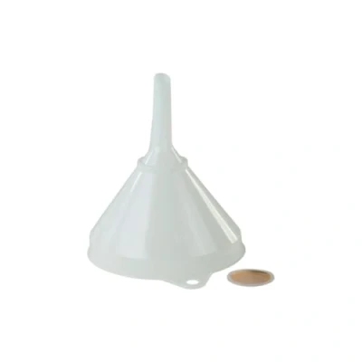 Afbeelding van Hunersdorff Trechter d. 253/50 mm hoogte 190 hogedruk polyethyleen natuur met zeef en overlooprand 1 stuk 953100