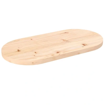 Afbeelding van Tafelblad ovaal 70x35x2,5 cm massief grenenhout