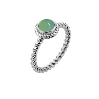 Afbeelding van Nenalina Dames Ring Achat Geburtsstein Mai Boho Basic Trend 925 Silber