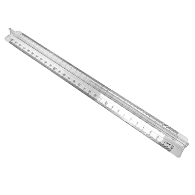 Afbeelding van WAYTEX 931230 liniaal 30 cm transparant met handgreep schaal in cm, mm en een halve voor kantoor, school knutselen