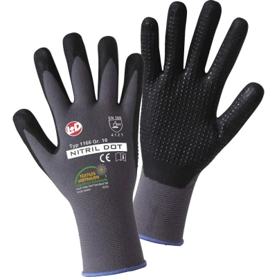 Afbeelding van L+D NITRIL DOT 1166 8 Werkhandschoen Polyamide Maat (handschoen): 8, M EN 388 Cat II 1 paar
