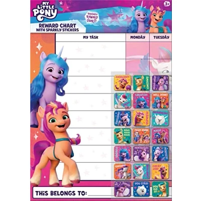 Afbeelding van Paper Projects 01.70.30.049 Little Pony Reward Chart, Roze, 42cm X 30cm