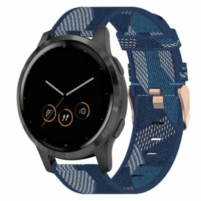 Afbeelding van Huawei GT 4 41mm Canvas nylon bandje Blauw Horlogebandje