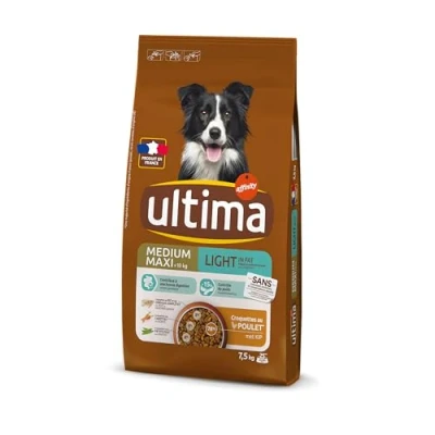 Afbeelding van Ultima Hondendroogvoer Medium Maxi Light Kip/Rijst 7,5 kg