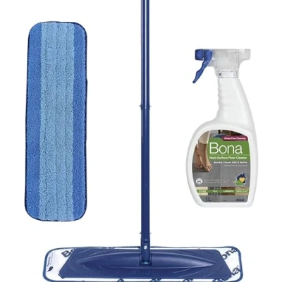Afbeelding van Bona Harde Vloer, Tegel &amp; Laminaat Reiniger Set Vloerwisser Spray Microvezel Doek Dweilsysteem