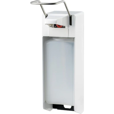 Afbeelding van MediQo line zeepdispenser 1000ml lange bedieningsbeugel MQL10P wit