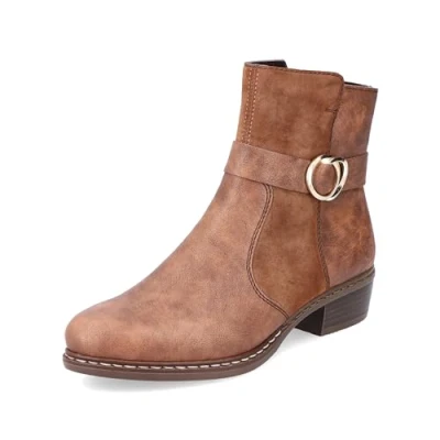 Afbeelding van Rieker Dames Y0873 modieuze laarzen, bruin, 39 EU