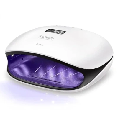 Afbeelding van Led nagellamp, 48W nageldroger SUN4 voor schellakmanicagel met 4 timers, lcd scherm, sensor en drogen dubbele snelheid