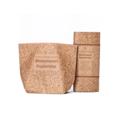 Afbeelding van Compostella Papieren Afvalzak Bruin GFT 7L 10 stuks