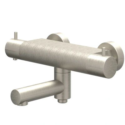 Afbeelding van IVY Bond opbouw badthermostaatkraan draaibare uitloop cooltouch Geborsteld Nikkel PVD