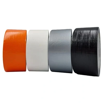 Afbeelding van ACIT Duck tape, Set van Universeel gaffa een rol voor elke kleur (zwart, grijs, wit, oranje), sterk plakband, geweven tape