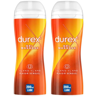 Afbeelding van 2x Durex Massage glijmiddel 2 In 1 Ylang 200 ml