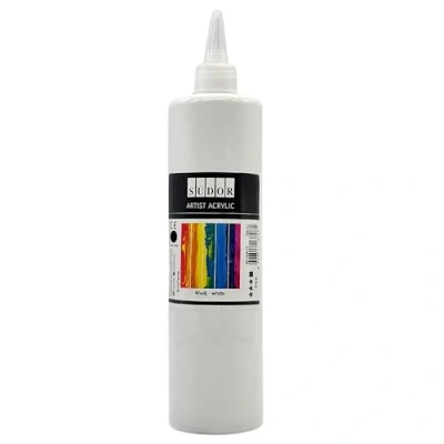 Afbeelding van SÜDOR acrylverf, 500 ml, voordelige hoogwaardige schilderverf, knutselen (wit)