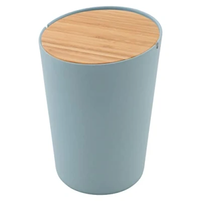 Afbeelding van Point Virgule Bamboe Afvalbakje Mist Blauw Afvalbakken