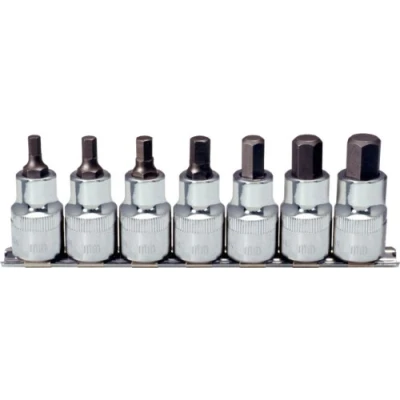 Afbeelding van KS Tools, Dopsleutel + dopmoer, 1/2&quot; CHROMEplus bitdoppenset kort