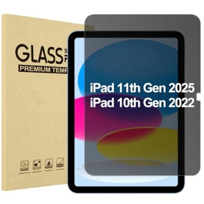 Afbeelding van ProCase Privacybescherming voor iPad 10e generatie 10.9 2022, A2696/A2757/A2777, screenprotector 10,9&quot; 2022