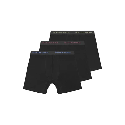 Afbeelding van SCOTCH &amp; SODA Boxershorts saffier / donkergeel grenadine zwart