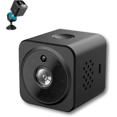 Afbeelding van Mini beveiligingscamera met ingebouwde microfoon, 4K HD nachtzicht, bewegingsdetectie en 2D ruisonderdrukking, beveiligingscamera&#039;s voor binnen