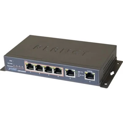 Afbeelding van Planet GSD 604HP switch 6P GIGABIT waarvan 4 PoE+ 55W