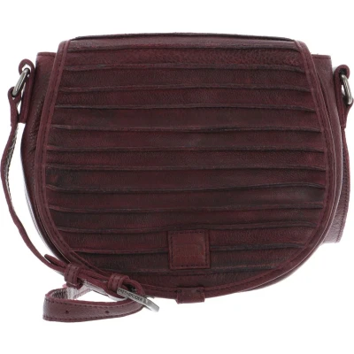Afbeelding van FREDsBRUDER Leren Schoudertas Riffel Stroll Crossbody Oxblood Rood
