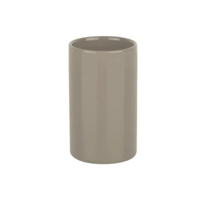 Afbeelding van Spirella Badkamer drinkbeker/tandenborstelhouder Sienna porselein glans beige 7 x 11 cm Tandenborstelhouders