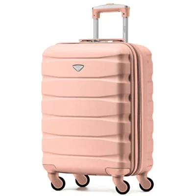 Afbeelding van Flight Knight Lichtgewicht ABS koffer met 4 wielen, harde koffer, handbagage in de cabine, goedgekeurd voor meer dan 100 luchtvaartmaatschappijen, waaronder easyJet, British Airways, Ryanair, Virgin