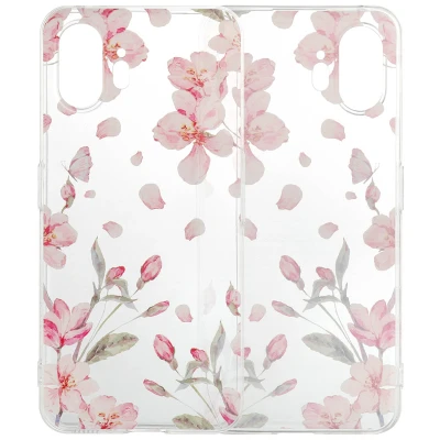 Afbeelding van Nothing Phone (2) Hoesje Siliconen en TPU (zacht) iMoshion Softcase/Backcover Blossom Watercolor Telefoonhoesje