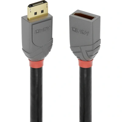 Afbeelding van LINDY 36497 DisplayPort kabel Verlengkabel stekker, bus 2.00 m Antraciet, Zwart, Rood Vergulde steekcontacten