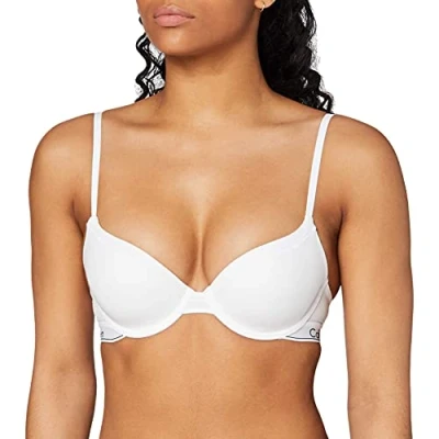 Afbeelding van Calvin Klein dames Modern T shirt bh met logoband in de kleur Wit, maat: DD70