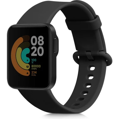 Afbeelding van kwmobile horlogebandje geschikt voor Xiaomi Mi Watch Lite / Redmi polsband Smartwatch bandje van TPU Activity tracker horloge band in zwart