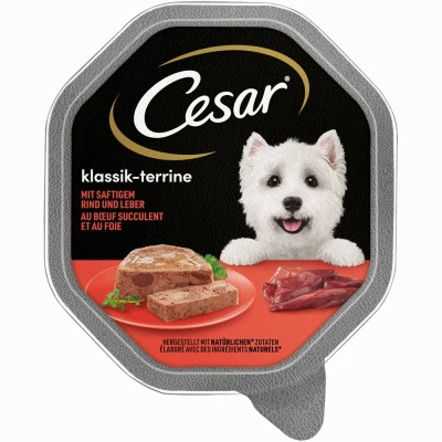 Afbeelding van 28x150g &amp; Senior 10+ Rund Lever Cesar Hondenvoer