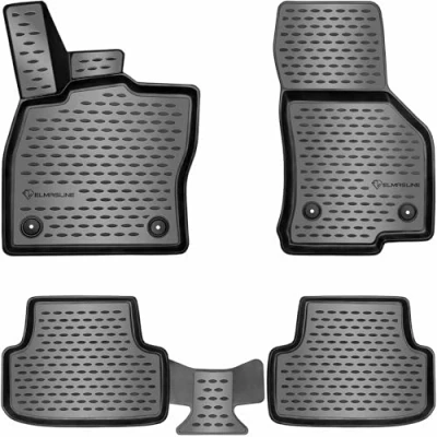 Afbeelding van Elmasline Design 3D rubberen matten set voor VW Golf 7 bouwjaar 2012 2019 Extra hoge rand van 5 cm