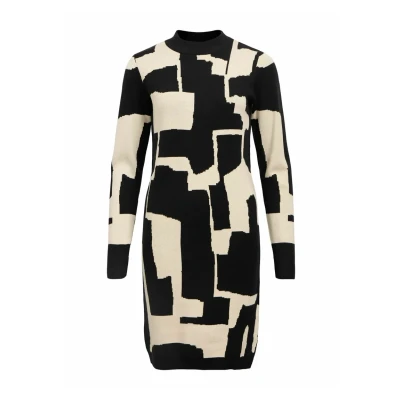 Afbeelding van Object Objray Gebreide jurk, Dames, Maat: Small, Black
