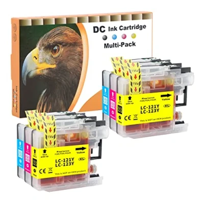 Afbeelding van D&amp;C 6x Inktcartridge compatibel met Brother LC 123 LC123 XL voor MFC J6720DW J6920DW J870DW DCP J132W J152W J172W J4110DW J552DW J752DW J245 J4510DW J4610DW