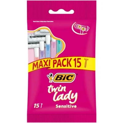 Afbeelding van Bic Twin Lady 15 wegwerpscheerapparaat met dubbele messen
