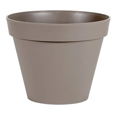 Afbeelding van Bloempot Toscane kunststof taupe D40 x H32 cm Plantenpotten