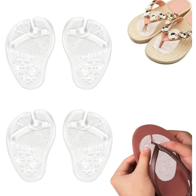 Afbeelding van Voorvoetkussen 2 Paar Gelzooltjes / Voorvoet Gel Beschermers Gelkussen voor Teenbescherming Softgel Anti Slip Zacht Schok Dempend