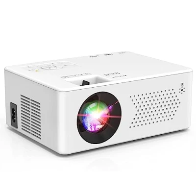 Afbeelding van PURSHE Mini beamer, Bluetooth Projector Full HD 1080P draagbare outdoor filmprojector voor iOS, Android, Windows, compatibel met TV Stick/HDMI/Smartphone/Game Console/USB [Incl.