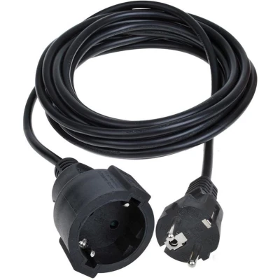 Afbeelding van Pro Plus Schuko Verlengkabel 5 meter 3 x 1 mm2 Zwart