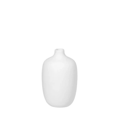 Afbeelding van Blomus Vaas Ceola Laag Wit 8x8x13cm