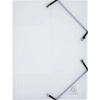 Afbeelding van Elastomap 25 st. 3 kleppen A4 crystal pp 5/10de Exacompta