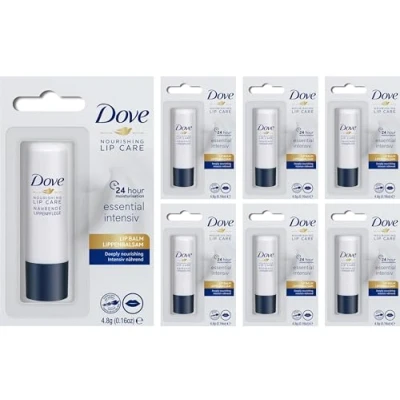 Afbeelding van Dove Nourishing Lipcare Lippenbalsem, 4,8 g, Essential Intensive, lippenverzorging (6 stuks)