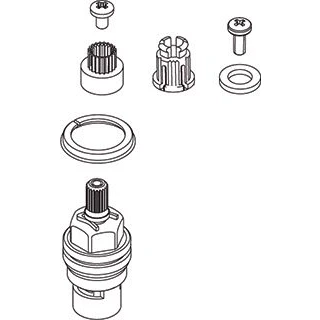 Afbeelding van Venlo Sparepart Plus Nimbus II bovendeel keramisch (Messing, Project