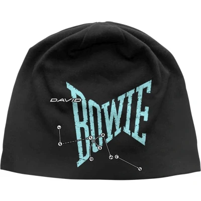 Afbeelding van David Bowie Let&#039;s Dance JD Print Beanie Muts Zwart
