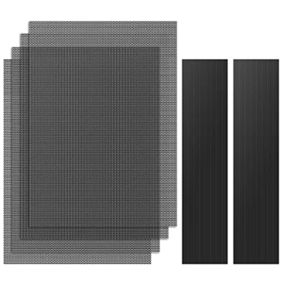 Afbeelding van MoKo 400x300mm DIY PC Case Dust Mesh Filter, [4 Pack] PVC Dustproof Magnetic Filter Cover, Grill with Frame Strip Computer Cooler Fan for Case, Black