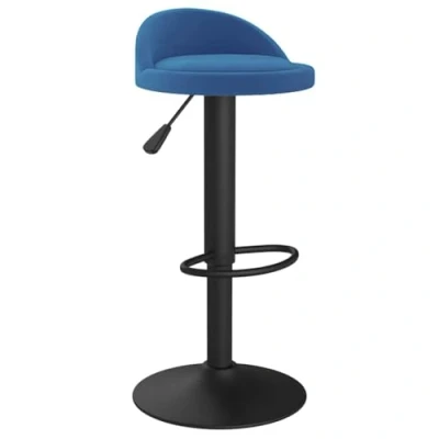 Afbeelding van vidaXL Barkruk fluweel blauw