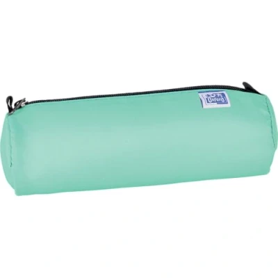 Afbeelding van Oxford Klassiek rond etui, 1 vak, capaciteit, afmetingen: 22 x 7 cm, ritssluiting, polyester, pastelgroen, Groen, Dit etui van polyester is in de kleur pastelgroen